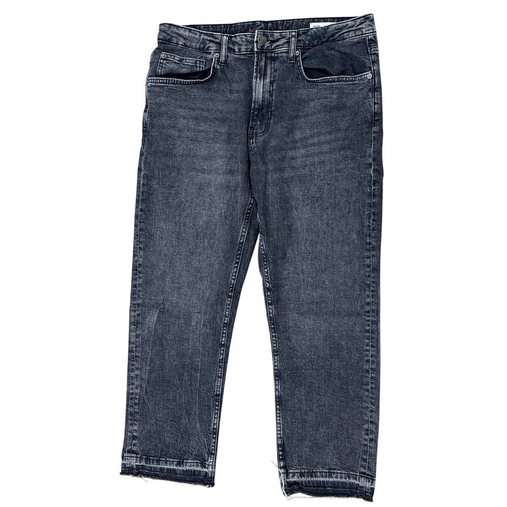 ZARA Women's Size USA 10 grey Wash Straight Leg Jeans